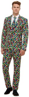 Kubus Kostuum | Kleurige Blokjes Rubiks Kubus | Man | Large | Carnaval kostuum | Verkleedkleding