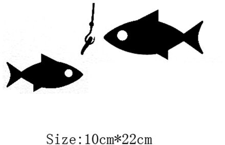 KUCADA vissen muursticker schakelaar panel sticker voor muur decoratie verwijderbare diy zwart pvc behang mural art decor WP1460