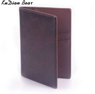 KUDIAN BEAR the Cover of Passport Cover Casual Business Card Holder Men Credit Card ID Holders Leather Card Bag BID021 PM49