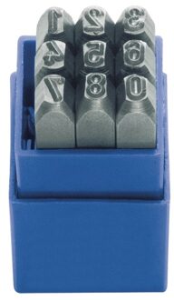 Kukko Slagcijferset | 9-delig cijfers 0-9 | letterhoogte 5 mm in kunststofbox | 1 stuk - 328-105 - 328-105