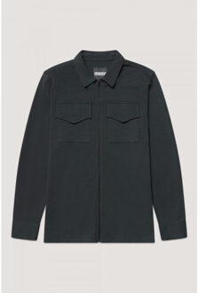 KULTIVATE 2501030211 luxury zip 188 woodland gray -  heren overshirt kultiv Houtskool - M