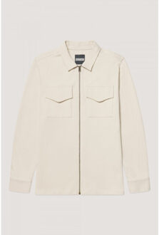 KULTIVATE 2501030211 luxury zip 221 moonbeam  heren overshirt  kultiv Beige