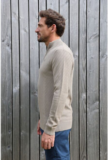 KULTIVATE 2501080802 crossed half zip 194 senaca rock -  heren trui  kultiv Kaki - M