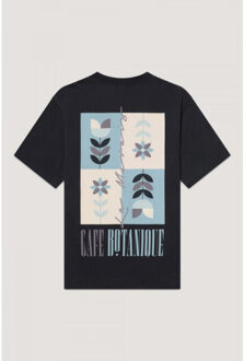 KULTIVATE 2601010204 ts botanique 319 dark navy t-shirt o-neck kultiv Blauw - L