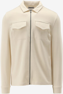 KULTIVATE Casual Shirt LUXURY ZIP ecru - S;L;XL;XXL