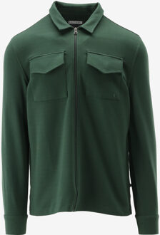 KULTIVATE Casual Shirt LUXURY ZIP groen - S;M;XL