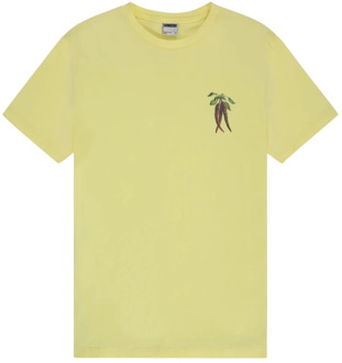 KULTIVATE Chili Print T-shirt Kultivate , Yellow , Heren - L,M,S