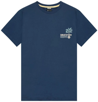 KULTIVATE Gedrukt T-shirt ergens Kultivate , Blue , Heren - L,M,S