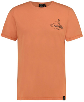 KULTIVATE Hawaiiaans T-shirt met korte mouwen Kultivate , Orange , Heren - 2Xl,Xl,L,M,S,Xs