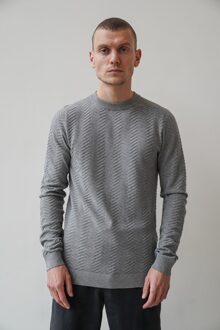 KULTIVATE KN RYAN  Pullover LightGreyMelange   2XL Grijs