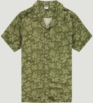 KULTIVATE Korte Mouw Overhemd ST Paraiso Groen  XL