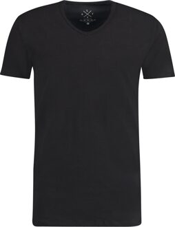 KULTIVATE Kultivate T-shirt Longer Length V-Hals Rodi Zwart  S