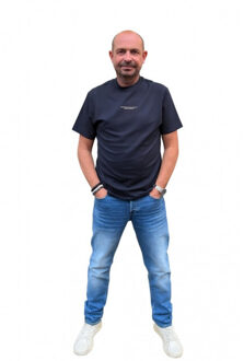 KULTIVATE Luxury comfort navy t-shirt “meppel highlights” – x reykja Blauw - XL