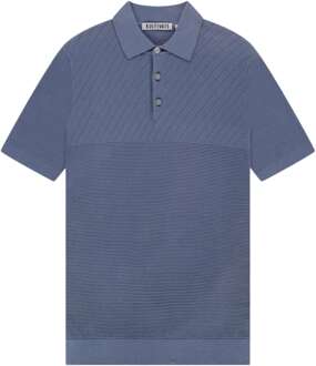 KULTIVATE Polo mixed moonlight blue Blauw