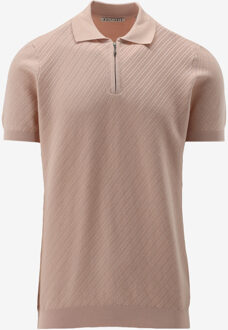 KULTIVATE Poloshirt OBLIQUE ZIP beige - S;M;L;XL