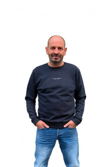 KULTIVATE Sweater crew neck navy   “meppel highlights” – x reykja Blauw