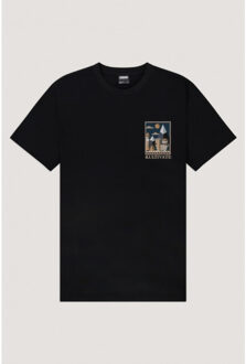 KULTIVATE Ts belle 2501040202 111 jet black  t-shirt fancy kultiv Zwart - L