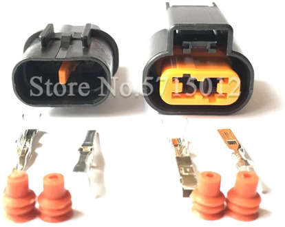 KUM 2 pin way male female black Sensor Fog Lamp auto connector for Mitsubishi Souast PB621-02020 PB625-02027