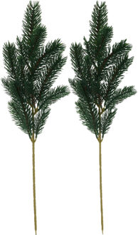 Kunst dennentak - 2x - groen - 51 cm? - kersttakken - kerststukje takken