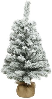 kunst kerstboom - 60 cm - sneeuw - kunstboom - Kunstkerstboom Groen