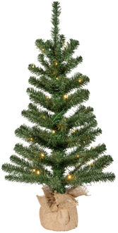 Kunst kerstboom - H75 cm - met kerstverlichting