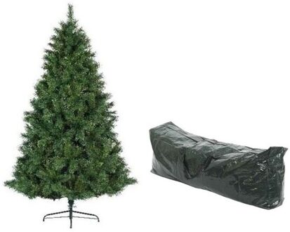 Kunst Kerstboom Ontario Pine 500 Tips 180 Cm Met Opbergzak - Kunstkerstboom Groen