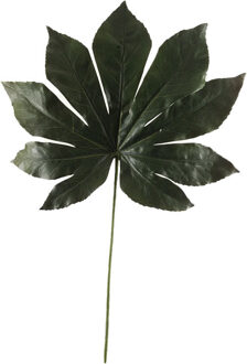 Kunst vingerplant blad - 55 cm - donkergroen - kunstplant tak