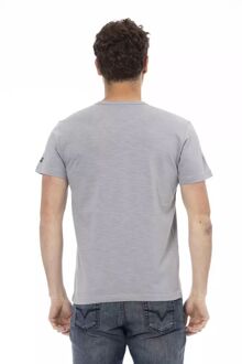 Kunstafdruk T-shirt Casual Stijl - maat L Grijs