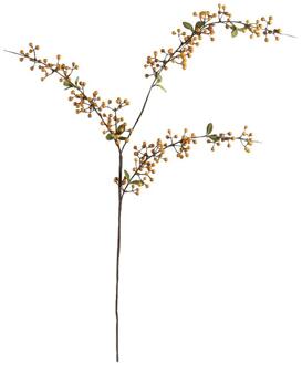 Kunstbloem Berry Spray - Oker - 105 Cm - Polyethyleen - Geel