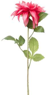 Kunstbloem dahlia - fuchsia - 75 cm