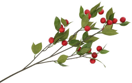 Kunstbloem fruit tak met appels - 90 cm - rood - Kunst zijdebloemen - Kunstbloemen