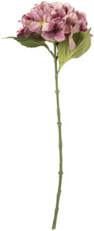 Kunstbloem hortensia - lichtroze - 63 cm