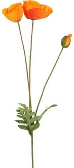Kunstbloem Papaver oranje