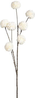 Kunstbloem Pompom Off White - 97 Cm - Katoen/PVC - Crème
