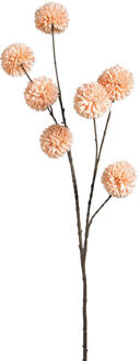 Kunstbloem Pompom Peach - 97 Cm - Katoen/PVC - Roze