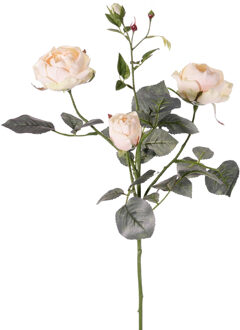 Kunstbloem roos Ariana - wit - 73 cm - kunststof steel - decoratie bloemen