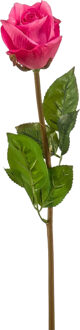Kunstbloem Roos Bud tak - 58 cm - fuchsia - Kunst zijdebloemen