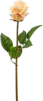 Kunstbloem Roos Bud tak - 58 cm - geel - Kunst zijdebloemen