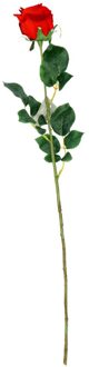 Kunstbloem Roos Rood 65cm