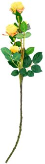 Kunstbloem Rozentak Geel 76cm