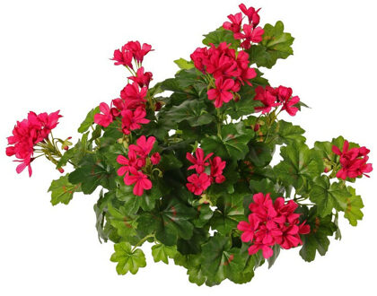 Kunstbloemen boeketje Oostenrijkse geranium - fuchsia roze - 40 cm