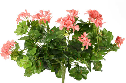 Kunstbloemen boeketje Oostenrijkse geranium - lichtroze - 40 cm