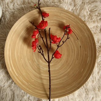 Kunstbloemen Diy Zijden Bloemen Pruimenbloesem Bloemen Bruidsboeket Home Decor Boeket rood