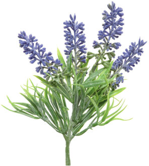 kunstbloemen tak lavendel - paars - D7 x H26 cm - Kunstbloemen