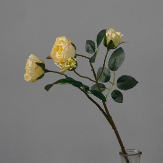 Kunstbloemen Zijde Mooie Rozen Realistische Flores Voor Partijen, Bruiloft, Bridal Holding, Vazen geel