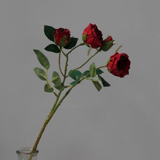 Kunstbloemen Zijde Mooie Rozen Realistische Flores Voor Partijen, Bruiloft, Bridal Holding, Vazen Rood