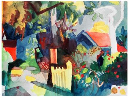 Kunstdruk August Macke - Landschaft 60x80cm Divers - 60x80 cm