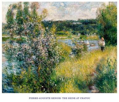 Kunstdruk Auguste Renoir - The Seine at Chatou 80x60cm Divers - 80x60 cm
