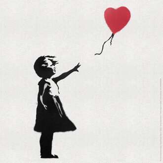 Kunstdruk Banksy - Girl with Balloon 50x50cm Divers - 50x50 cm