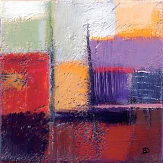 Kunstdruk Bea Danckaert - Violet Statics I 40x40cm Divers - 40x40 cm